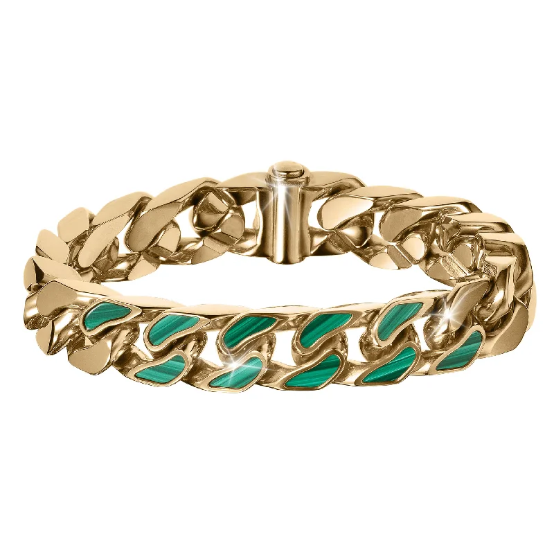 women's woven leather bracelets-Malachite Legacy Men's Bracelet