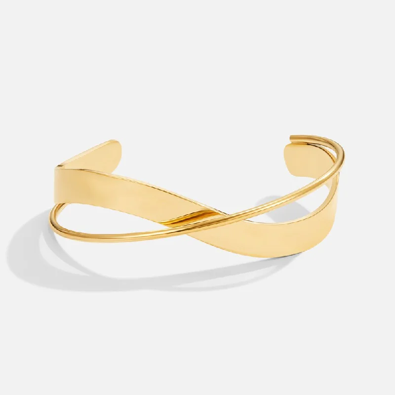 women's tennis bracelets-Eve Gold Bangle